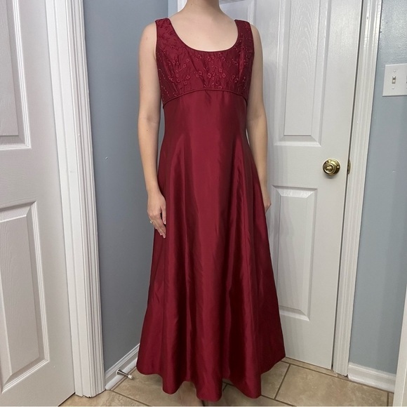 Vintage Scott McClintock Dress Formal Long Red Whimsigoth Fairy Y2K Size 12 - Picture 6 of 6